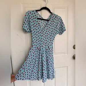 Zara kiss patterned dress V necked Size S